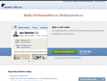 Tablet Screenshot of modrastrecha-pro.cz